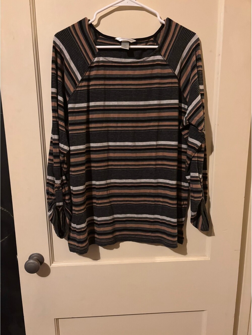 Christopher & Banks Women's XL Striped Long Sleeve Top